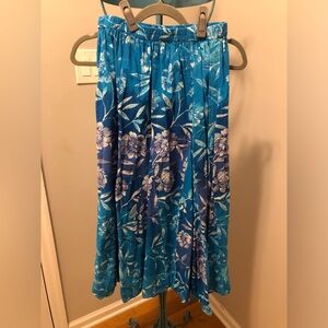 PHOOL | Vintage Maxi Skirt with Colorful Tropical/Floral Print